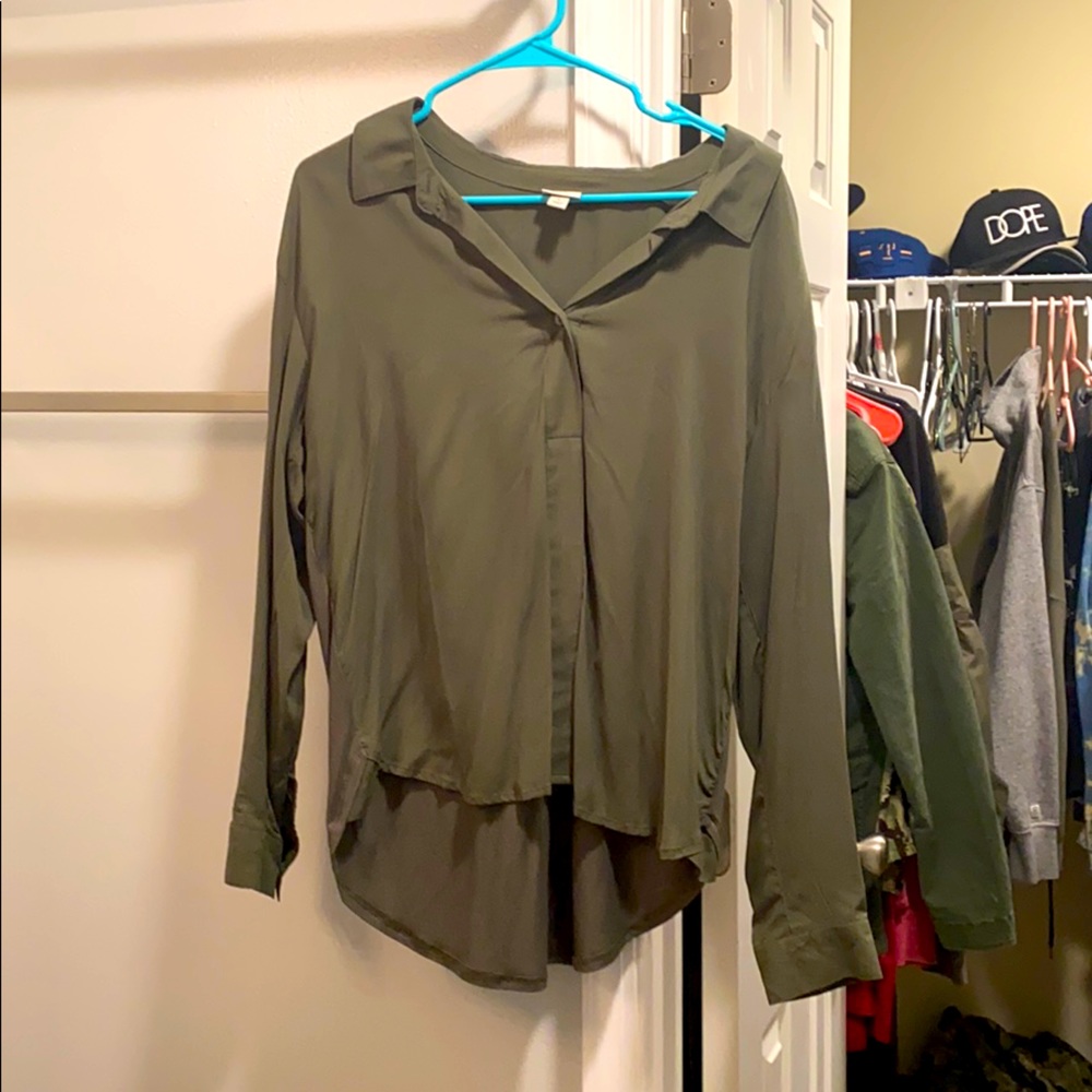 Flowy olive blouse